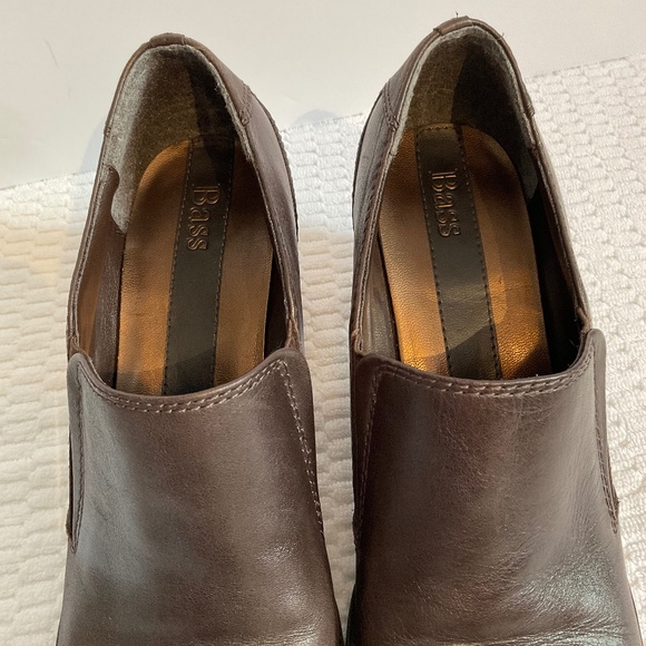 Bass Galaxy Women’s Brown Leather Heel Shoe Size 7.5M - Picture 5 of 14